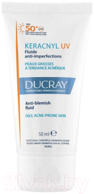Крем солнцезащитный Ducray Keracnyl UV Флюид для жирной кожи SPF 50+ (50мл)