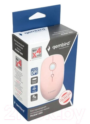 Мышь Gembird MUSW-390 (розовый)