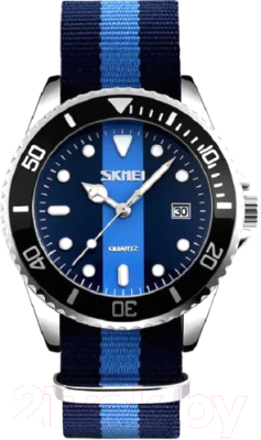 Часы наручные мужские Skmei 9133-4 (со средней темно-синей полосой)