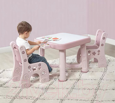 Комплект мебели с детским столом NINO Baby BS-8626 (розовый)