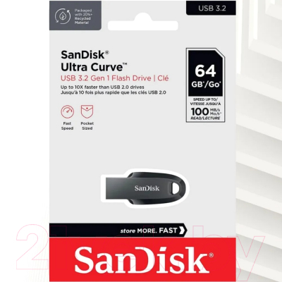 Usb flash накопитель SanDisk Ultra Curve 64GB (SDCZ550-064G-G46G)
