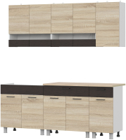 Готовая кухня NN мебель КГ-2 2000 (белый/дуб венге/дуб сонома) - 