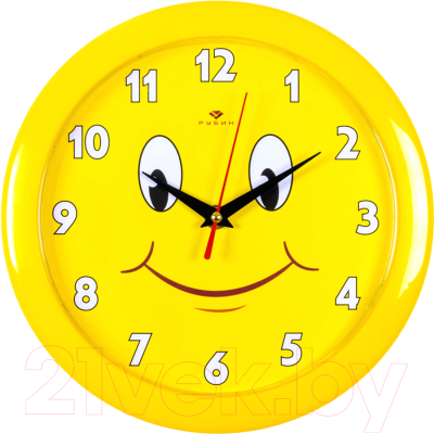 Настенные часы РУБИН Смайлик / 2323-166 (желтый)