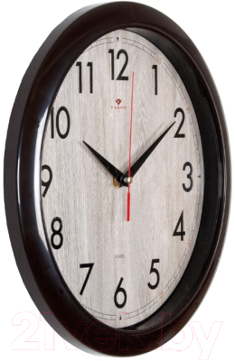 Настенные часы РУБИН Структура дерева / 6026-007 (коричневый)