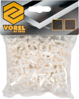 Крестики для укладки плитки Vorel 2.0мм / 04610 (200шт) - 