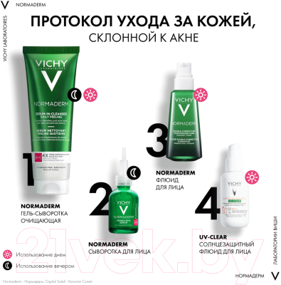 Гель для умывания Vichy Normaderm с эффектом пилинга (125мл)