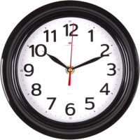 Настенные часы РУБИН Классика / 2121-010В (черный) - 