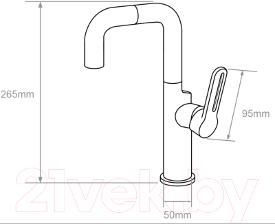 Смеситель Ekko E1105-8 (белый матовый)