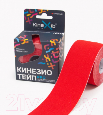 Кинезио тейп Kinexib Pro 5мх5см (красный)