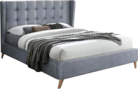 Двуспальная кровать Halmar Estella 160x200 (серый) - 