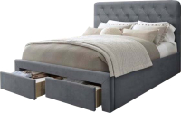 Двуспальная кровать Halmar Marisol 160x200 (серый) - 