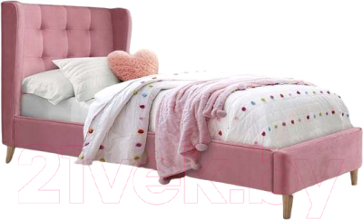 Односпальная кровать Halmar Estella 90x200 (розовый)