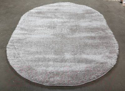 Ковер Radjab Carpet Паффи Шагги Овал P001A / 6329RK (1x2, Grey)