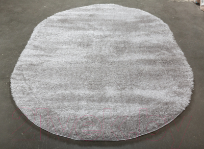 Коврик Radjab Carpet Паффи Шагги Овал P001A / 6330RK (1.2x1.8, Grey)