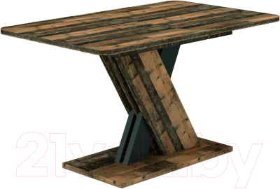 Обеденный стол Signal Exel (состаренное дерево/темно-серый)