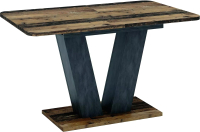 Обеденный стол Signal Platon раздвижной (состаренное дерево/темно-серый) - 