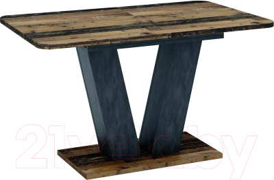 Обеденный стол Signal Platon раздвижной (состаренное дерево/темно-серый)