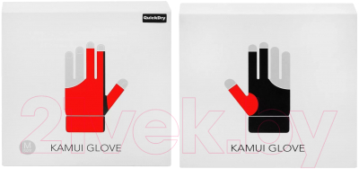 Перчатка для бильярда Kamui QuickDry 10009  (S, красный/черный)
