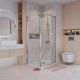 Миниатюра изображения товара Душевой уголок Niagara 90x80x195 NG-66-9A-A80-34 (хром/прозрачное стекло)