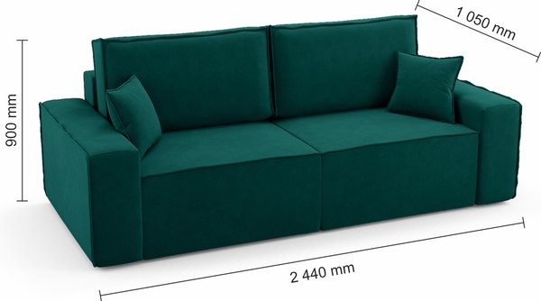Диван Mio Tesoro Бриз (Velutto 20)