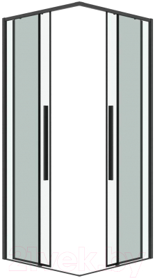 Душевая дверь Grossman Galaxy 110x195 / 1/2.K33.01.11.42.00 (графит сатин/стекло прозрачное)