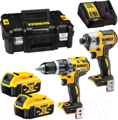 Профессиональная дрель-шуруповерт DeWalt DCD796 + Гайковерт DCF887 / DCK266P2T