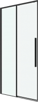 Душевая дверь Grossman Galaxy 110x195 / 1/2.K33.01.11.21.00 (черный матовый/прозрачное стекло) - 