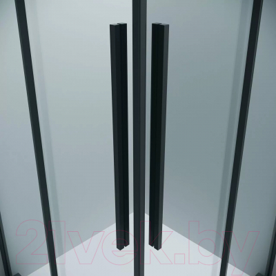 Душевая дверь Grossman Galaxy 110x195 / 1/2.K33.01.11.21.00 (черный матовый/прозрачное стекло)