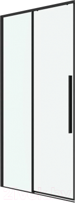 Душевая дверь Grossman Galaxy 110x195 / 1/2.K33.01.11.21.00 (черный матовый/прозрачное стекло)