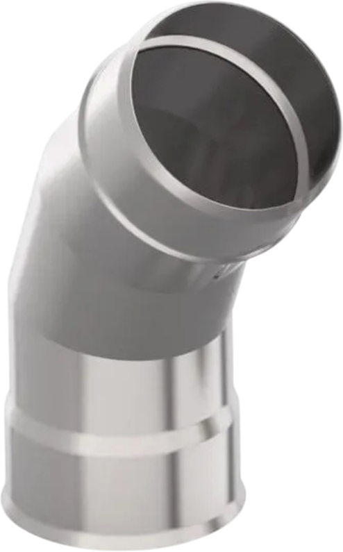 Поворот дымохода UMKPRO 135 ф200 AISI 439/1.0мм тип-2