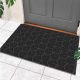 Миниатюра изображения товара Коврик грязезащитный Shahintex Практик Соты антискользящий 60x90 / 846795 (черный гранит 03)