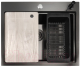 Мойка кухонная STELLAR S5550NB-A-D (нано черный, с доской) - 