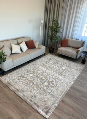 Изображение товара Коврик Radjab Carpet Анталия Прямоугольник RS30A / 9209RK (0.8x1.5, Dark Vizon/Vizon)