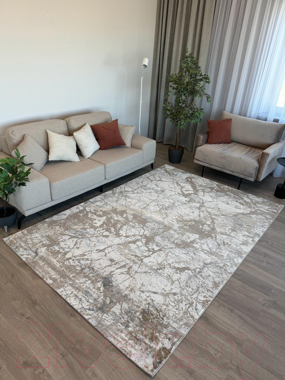 Ковер Radjab Carpet Анталия Прямоугольник RS29A / 9242RK (1.6x3, Dark Vizon/Vizon) — фото 4