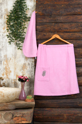 Набор текстиля для бани Juanna Sevakin / 10303 (розовый)