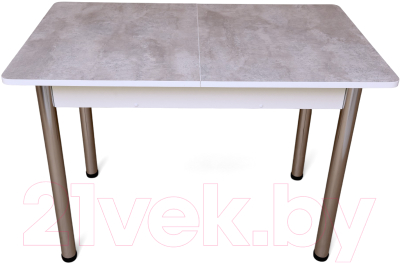 Обеденный стол СВД Юнио 100x60 / 054.П16.Х (бетон/хром)