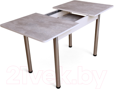 Обеденный стол СВД Юнио 100x60 / 054.П16.Х (бетон/хром)