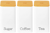 Набор емкостей для хранения Elan Gallery Tea, coffee, sugar / 240309 (белый) - 
