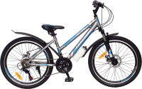 Велосипед Greenway Colibri-H 24 (серый/синий) - 
