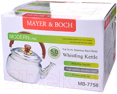 Чайник со свистком Mayer&Boch 7758