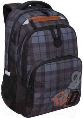 Школьный рюкзак Grizzly RU-430-6 (черный/коричневый)