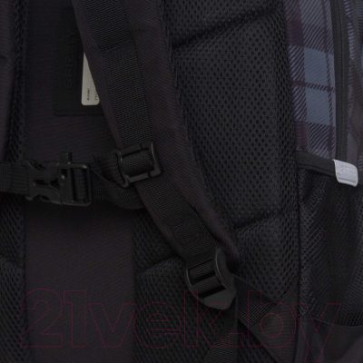 Школьный рюкзак Grizzly RU-430-6 (черный/коричневый)