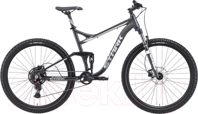 Велосипед STARK Tactic FS 29.4 HD 2024 (18, серый матовый/серебристый металлик)