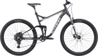 Велосипед STARK Tactic FS 29.4 HD 2024 (22, серый матовый/серебристый металлик) - 