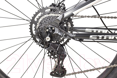 Велосипед STARK Tactic FS 29.4 HD 2024 (22, серый матовый/серебристый металлик)