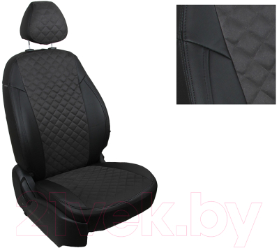 Комплект чехлов для сидений Seintex 96658 (черный, для Hyundai Santa Fe 2006–2013)