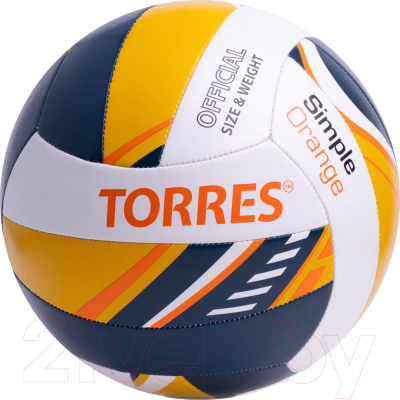 Мяч волейбольный Torres Simple Orange / V323125 (размер 5)