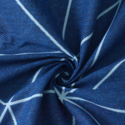 Простыня Атра Полигоны 160x200x20 / 10416887 (темно-синий)