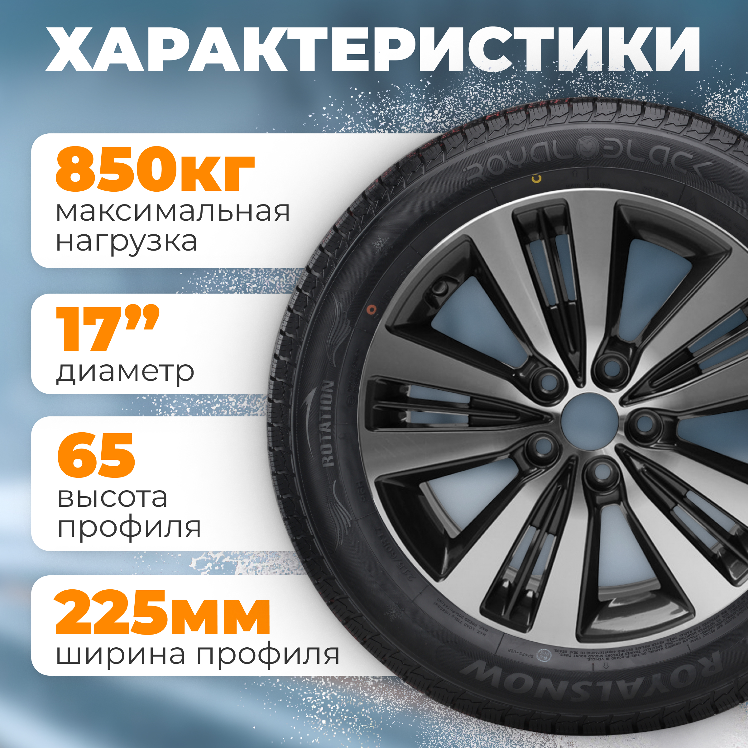 Зимняя шина ROYAL BLACK Royal Snow 225/65R17 102T — фото 3