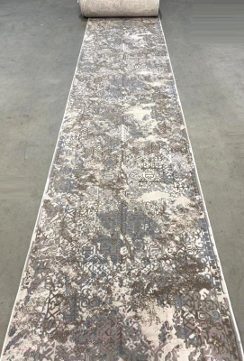 Ковровая дорожка Radjab Carpet Панама 8278A / 9614RK (2x25, Dark Beige/White)